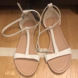 White Forever 21 Strap Sandals